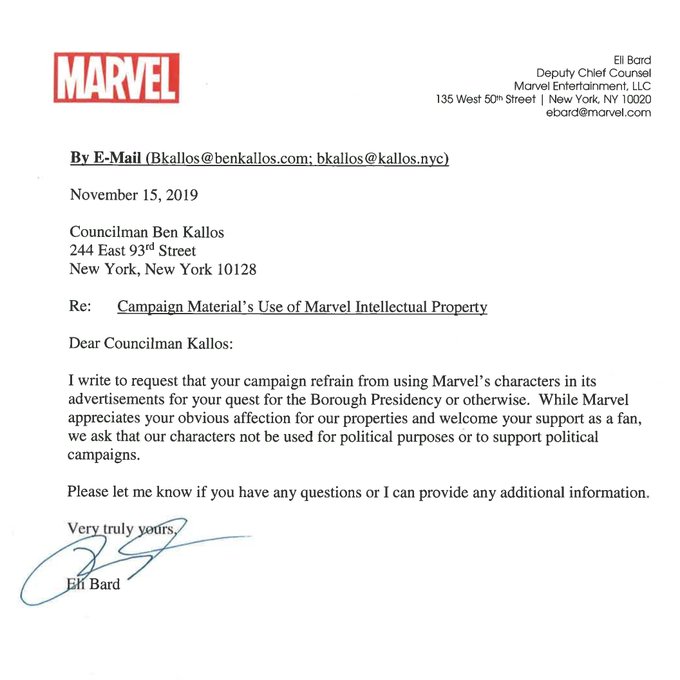 carta marvel