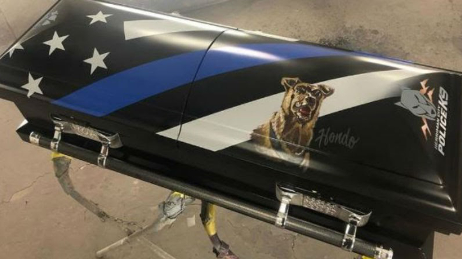 Perro policial funeral perrito