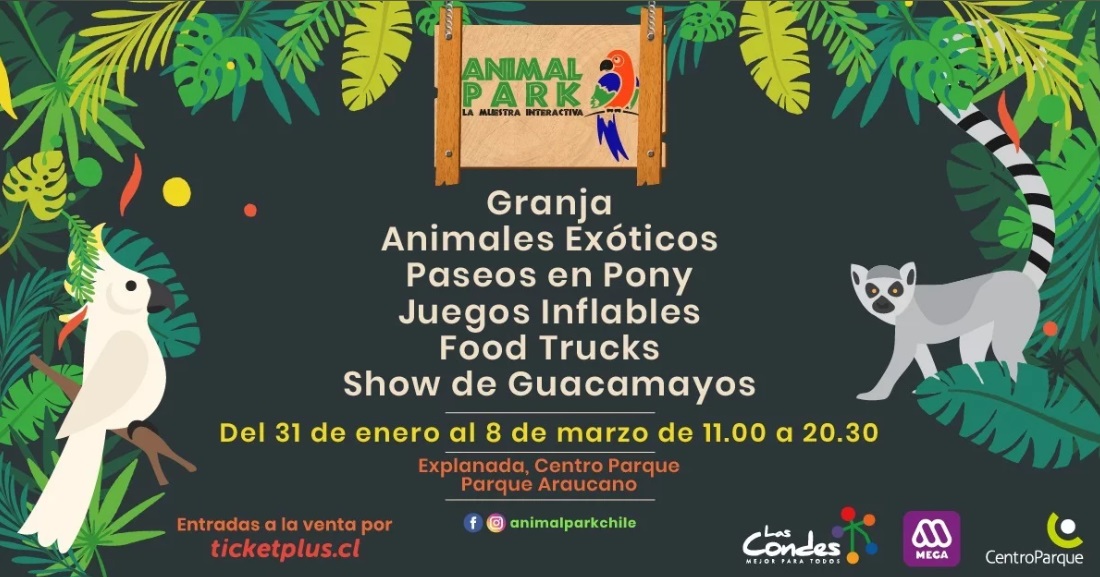 Animal Park En La Explanada De Centro Parque Del Parque Araucano