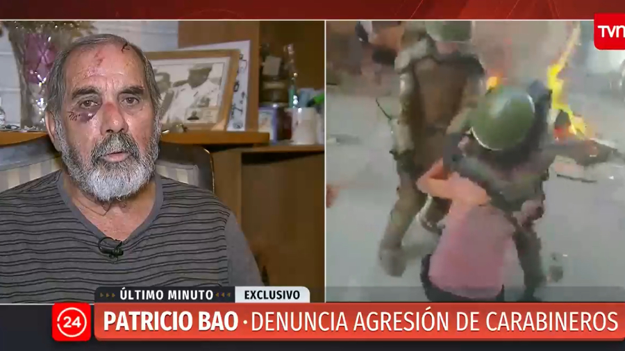 CArabineros agrede a hombre de tercera edad