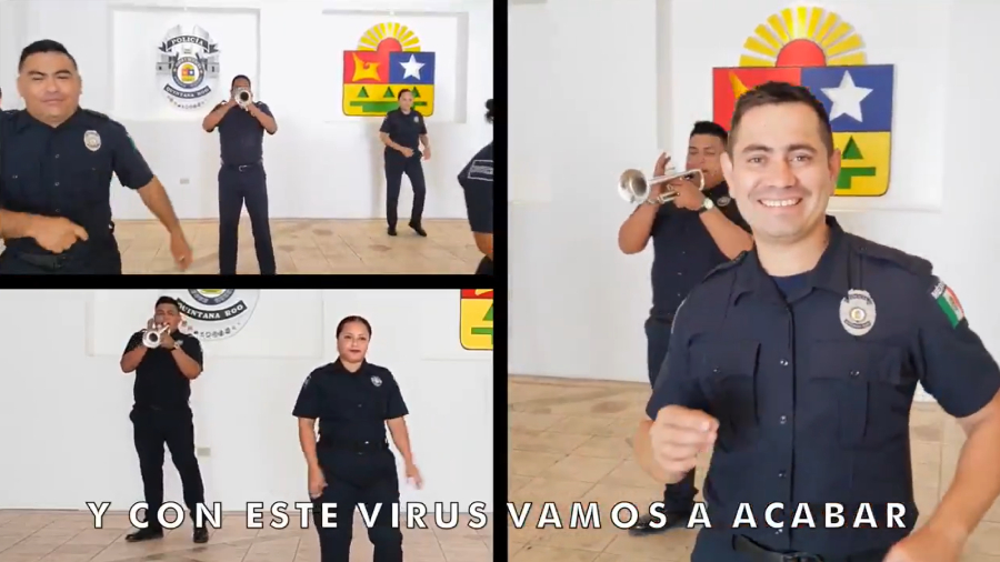 Policías mariachi coronavirus