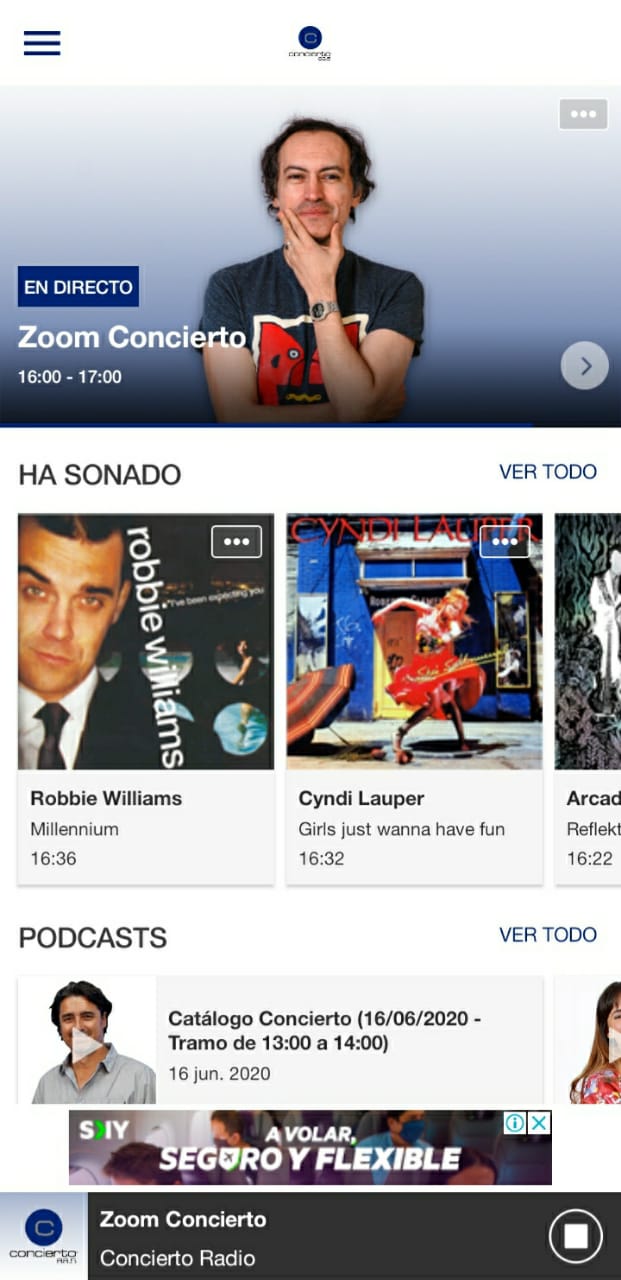 App concierto home