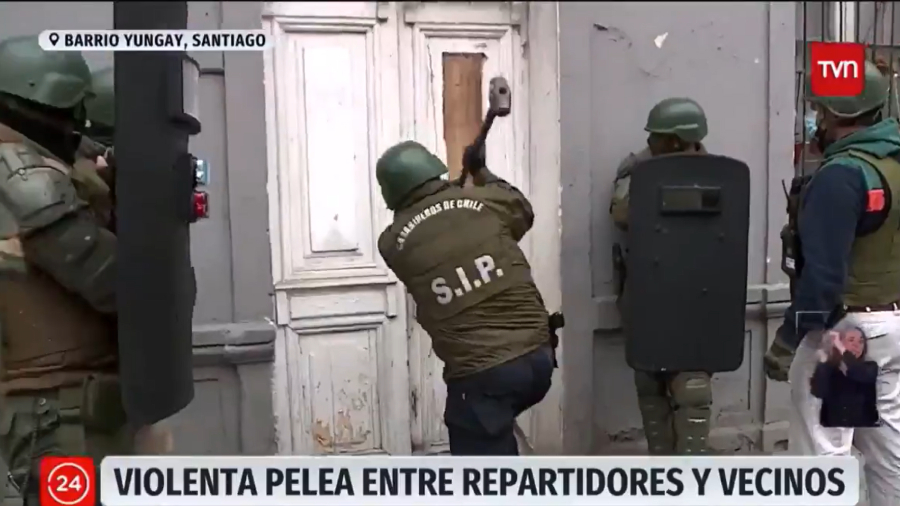 Fail carabineros puerta