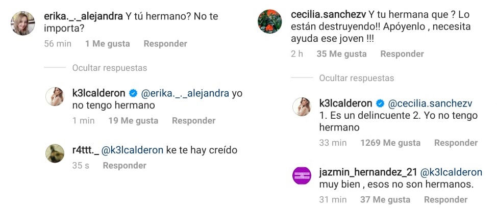 Kel Calderón no tiene hermano