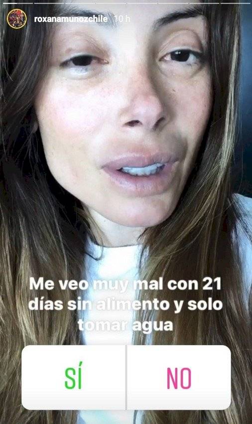Roxana Muñoz Instagram ayuno
