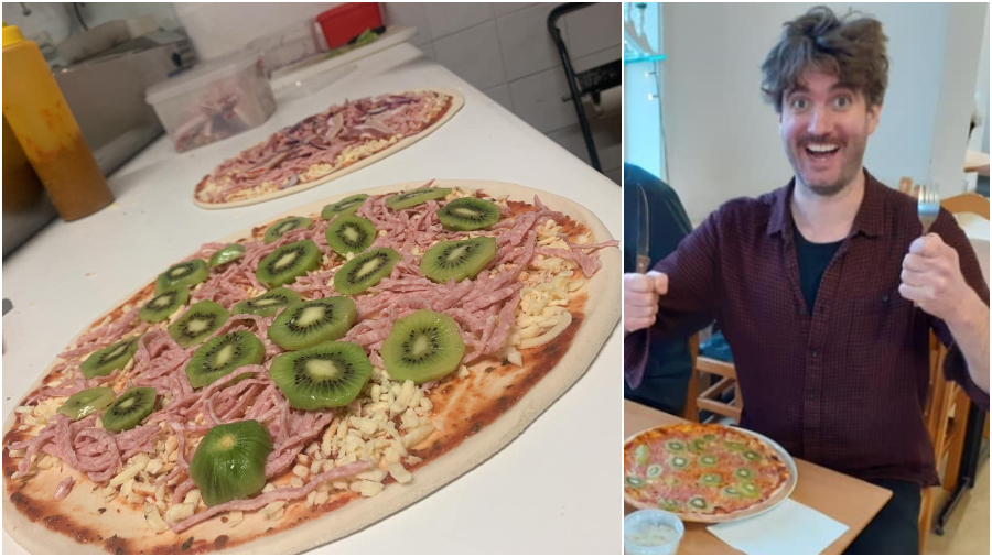 Pizza con Kiwi web