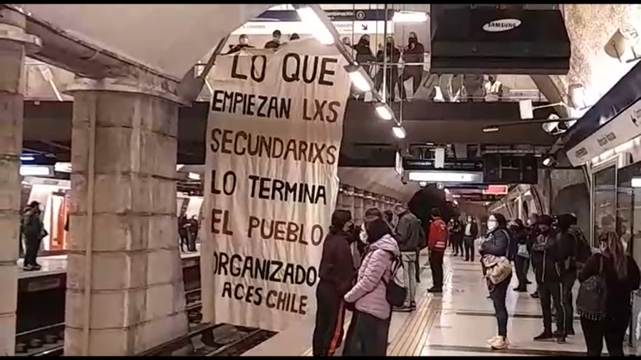 Manifestaciones ACES 1 año evasiones metro