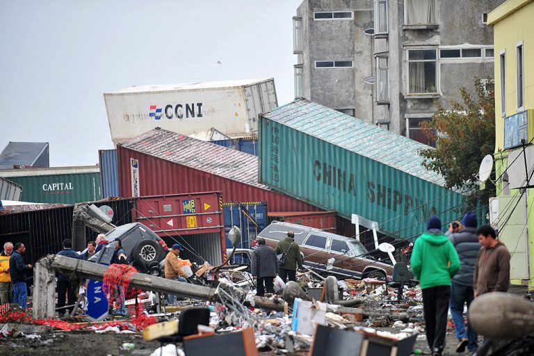 Containers Hurled Aground By The Tsunami