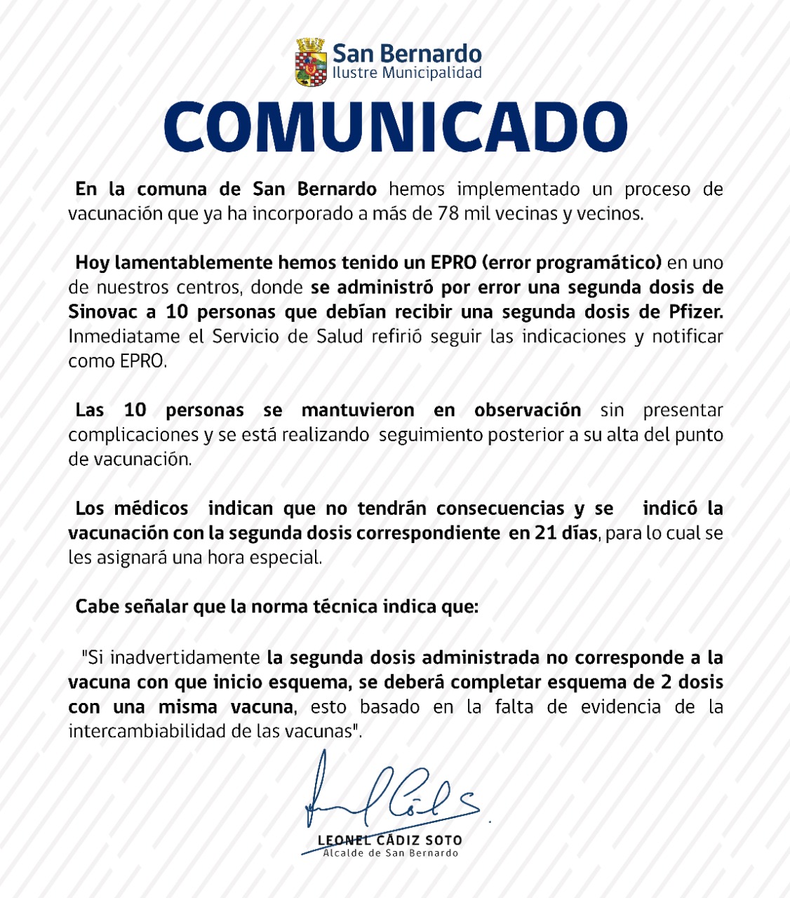 Comunicado Muni.SnBdo