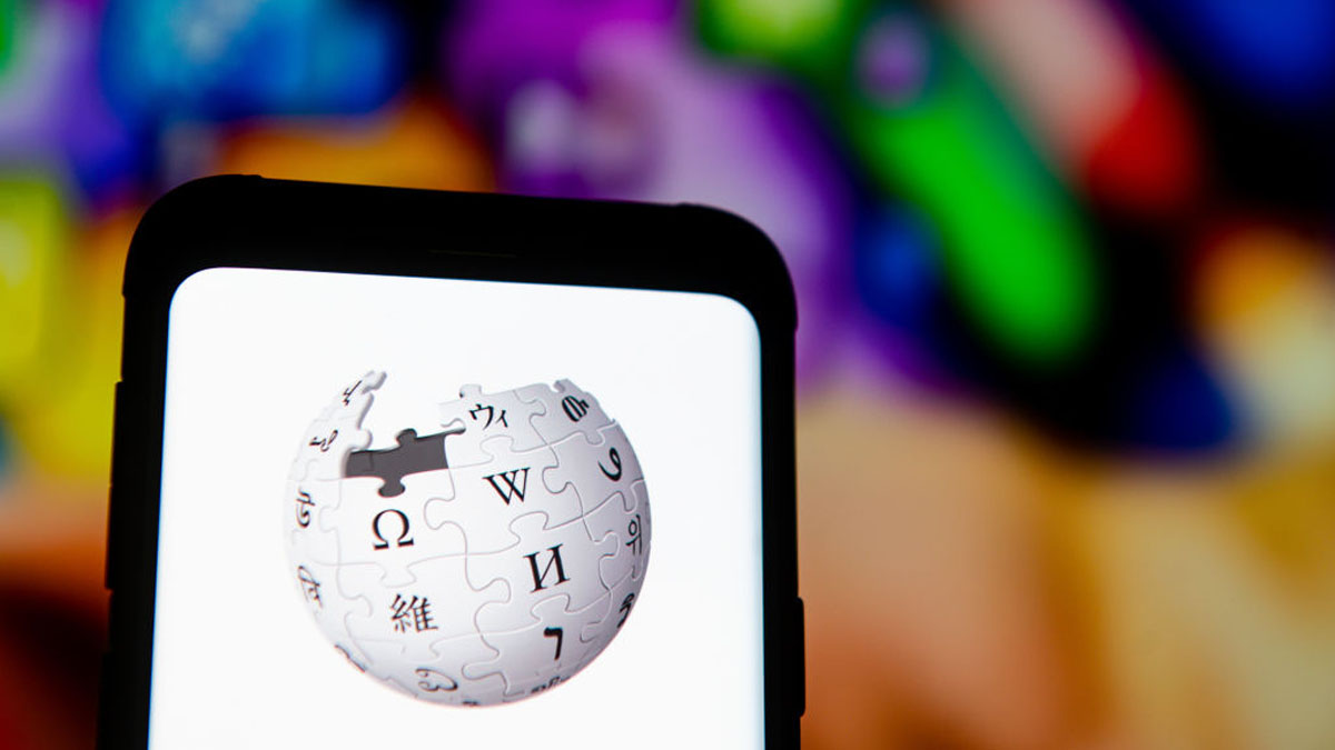 In This Photo Illustration A Wikipedia Logo Seen Displayed
