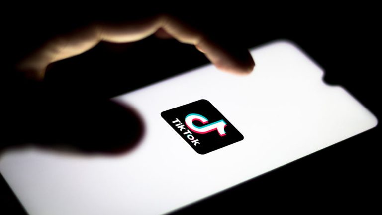 In This Photo Illustration The TikTok Logo Seen Displayed On