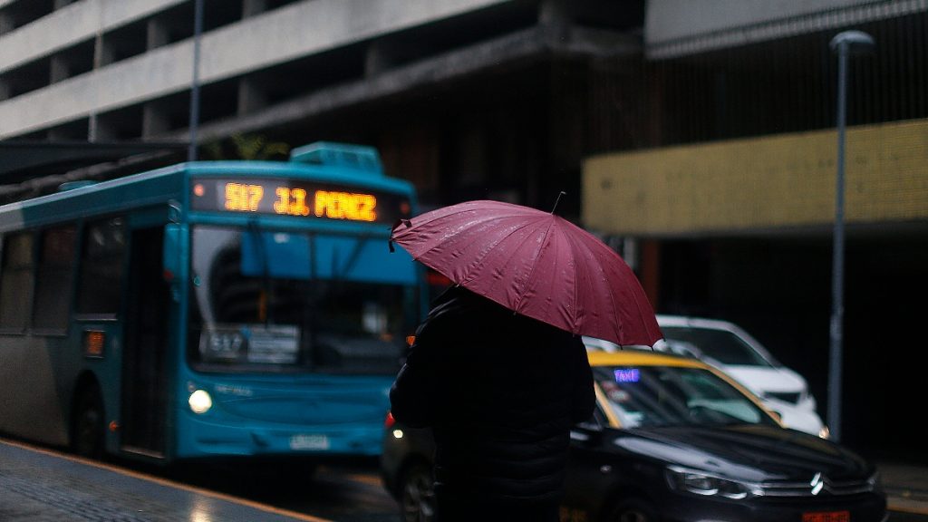 Lluvia en santiago