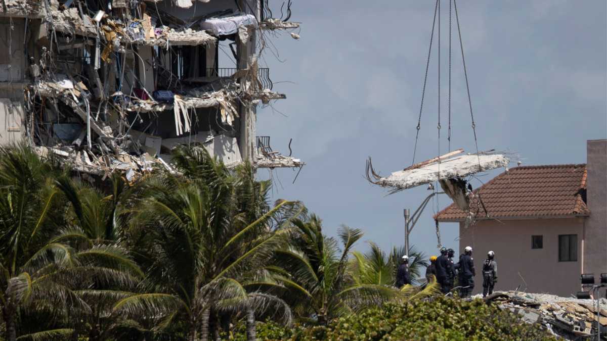 Edificio derrumbado en Miami Surfside