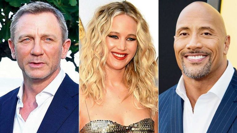 Daniel Craig Jennifer Lawrence Dwayne Johnson