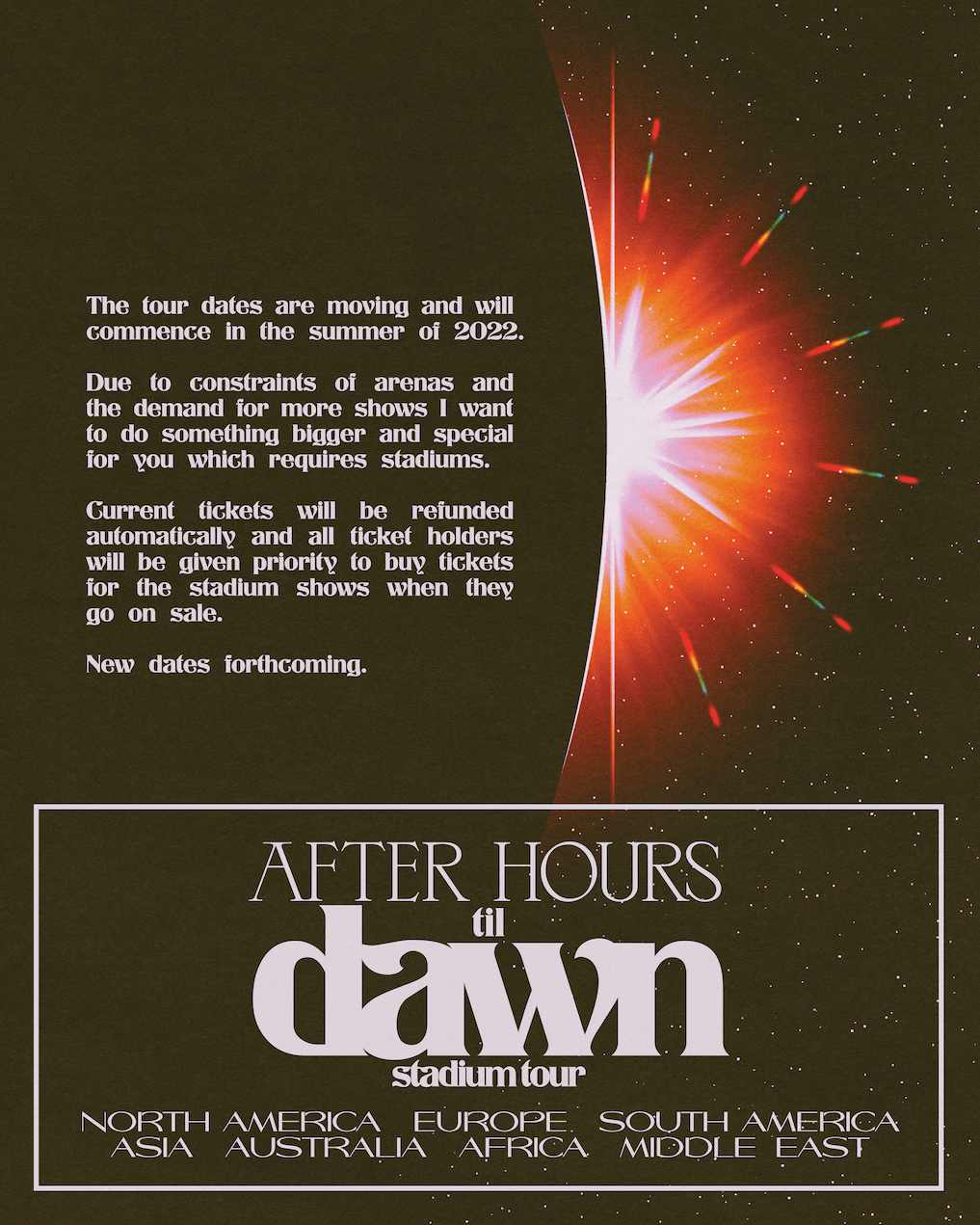 The Weeknd Gira After Hours Till Dawn