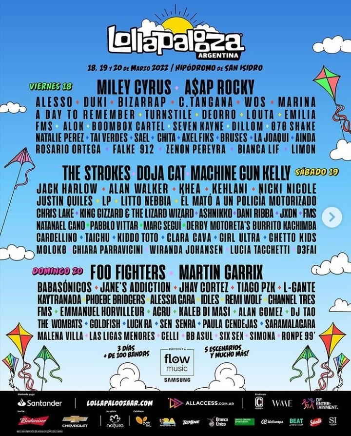 Lollapalooza Chile Cuándo es, posible lineup y entradas — Radio