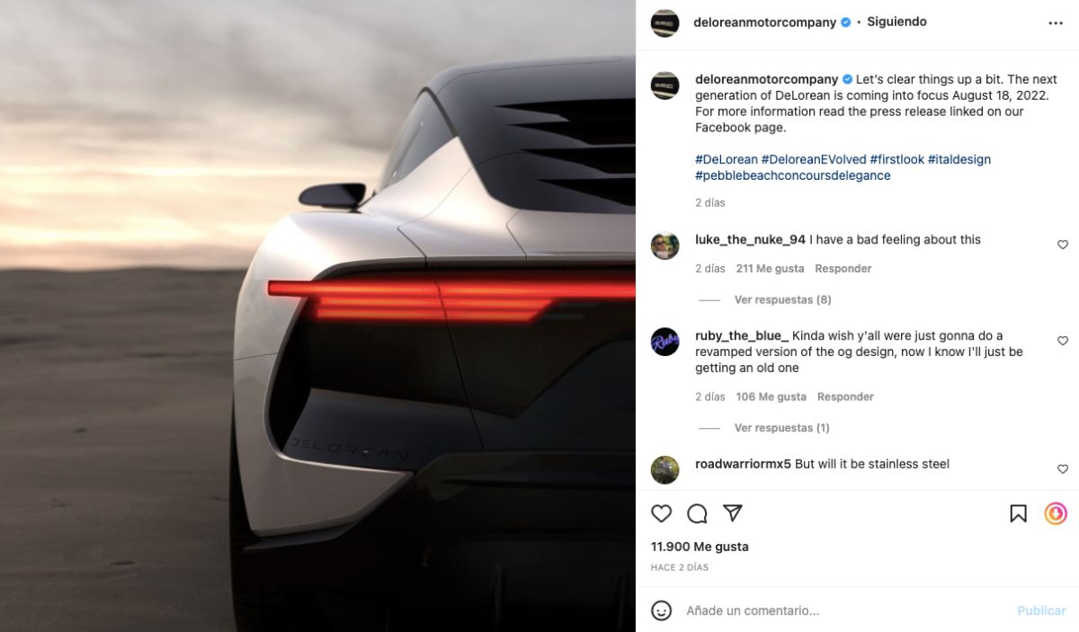 DeLorean Instagram