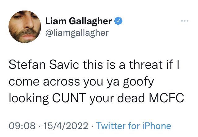 Liam Gallagher Stefan Savic