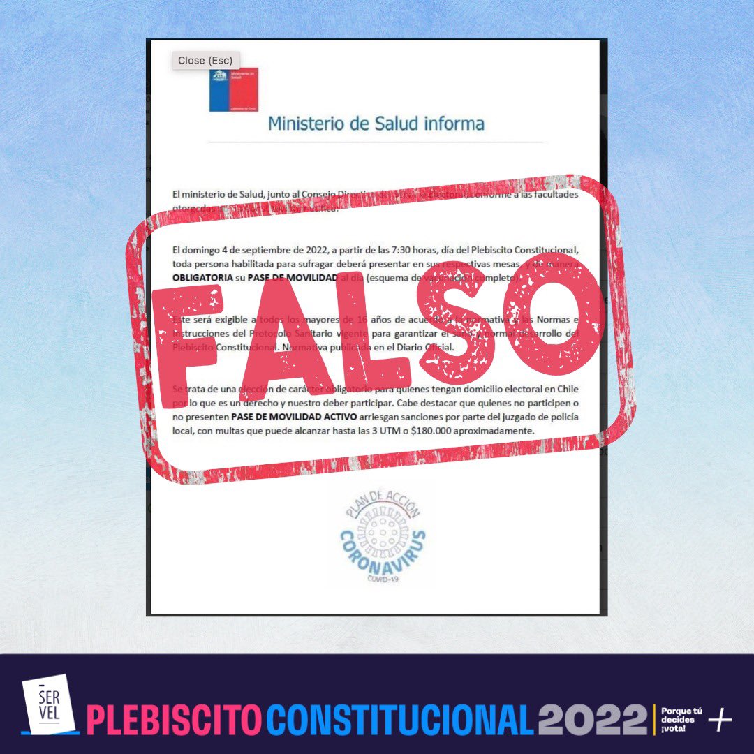 Minsal Pase De Movilidad Plebiscito