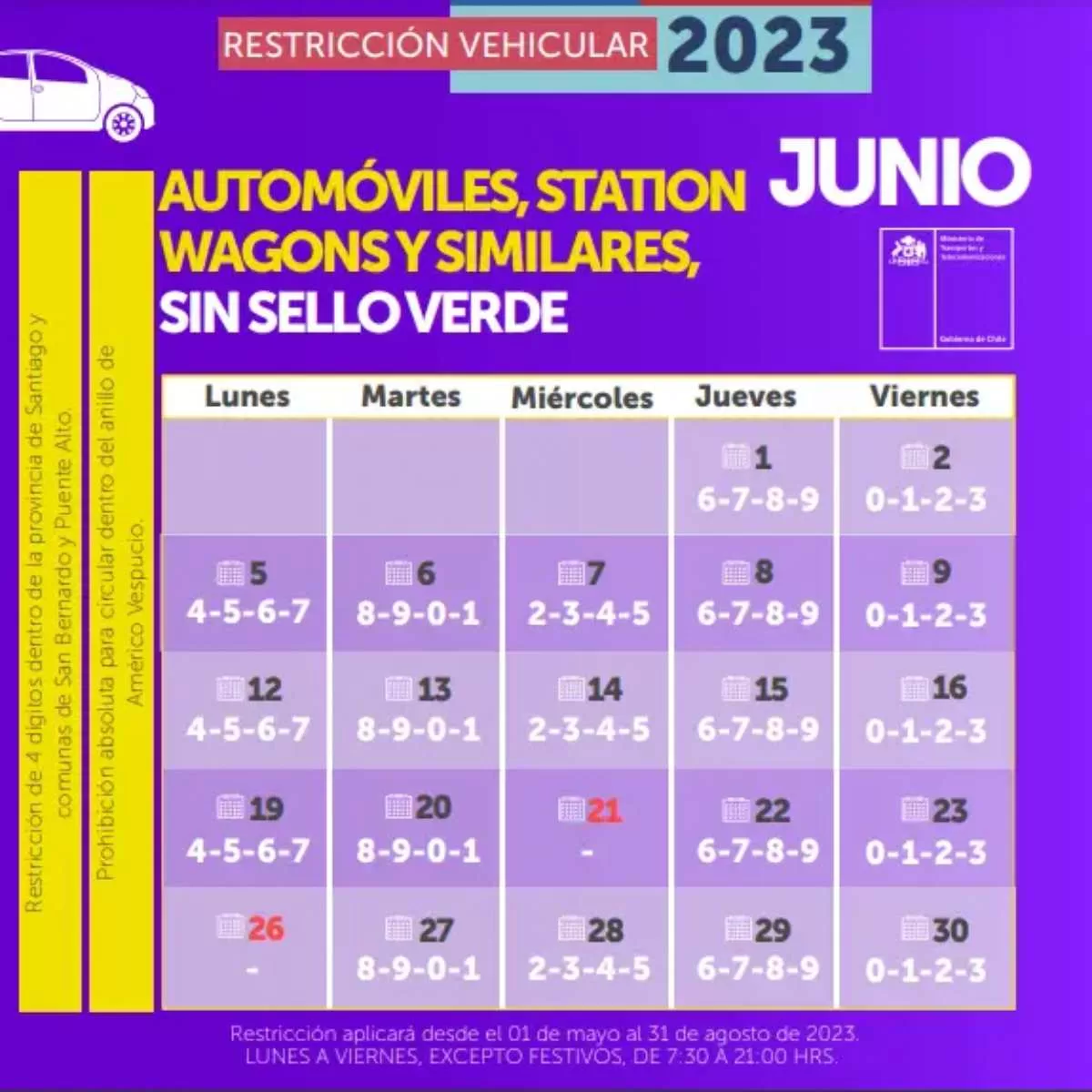 Restricción Vehicular Para Vehículos Sin Sello Verde Junio 2023