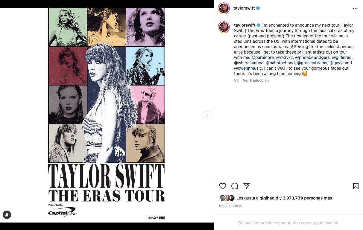 Taylor Swift Instagram