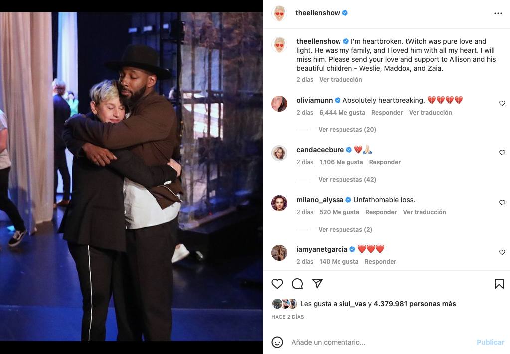 Ellen Degeneres Instagram