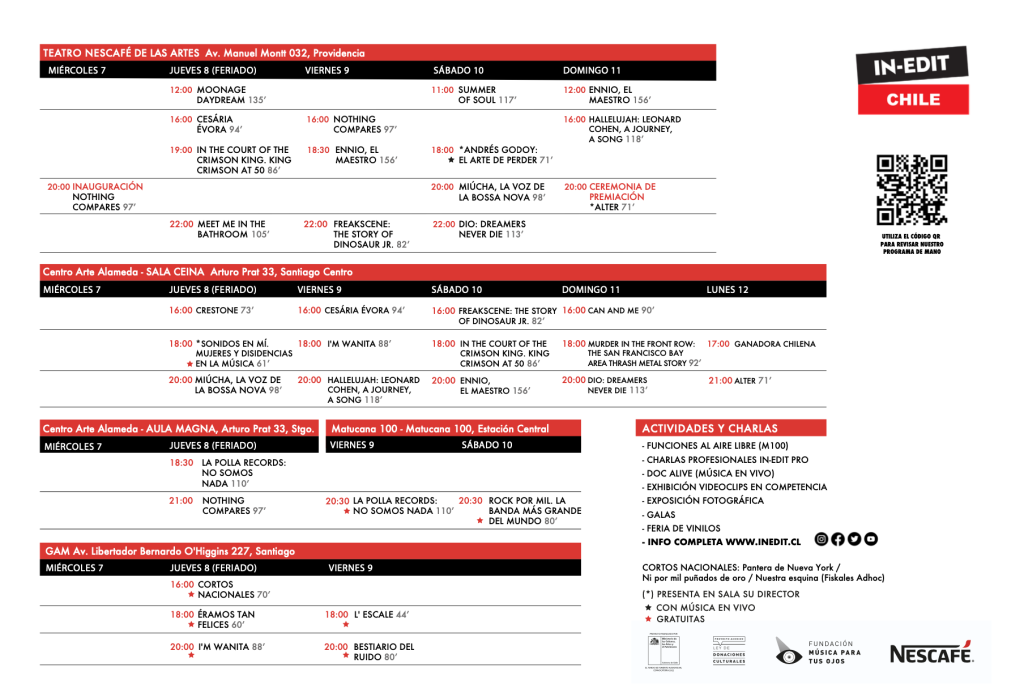 Grilla Programa De Mano IN EDIT 2022 1