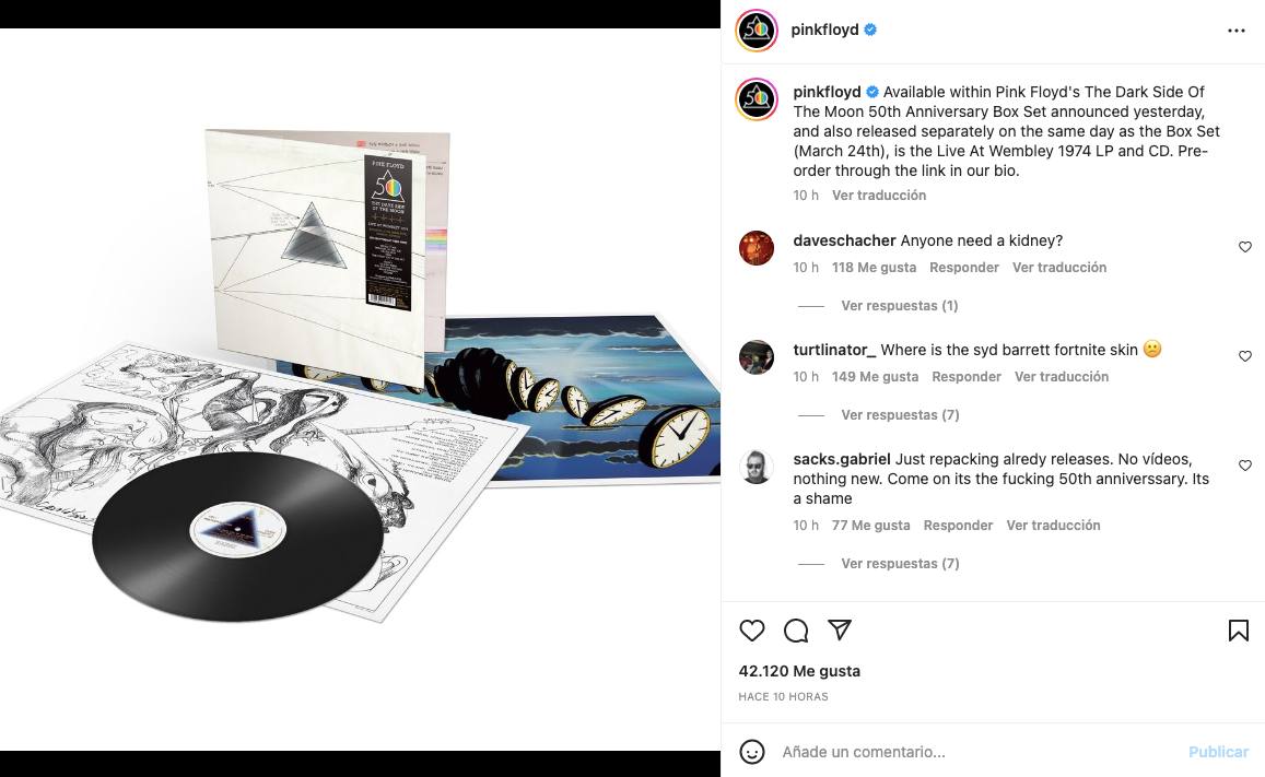 Pink Floyd Instagram