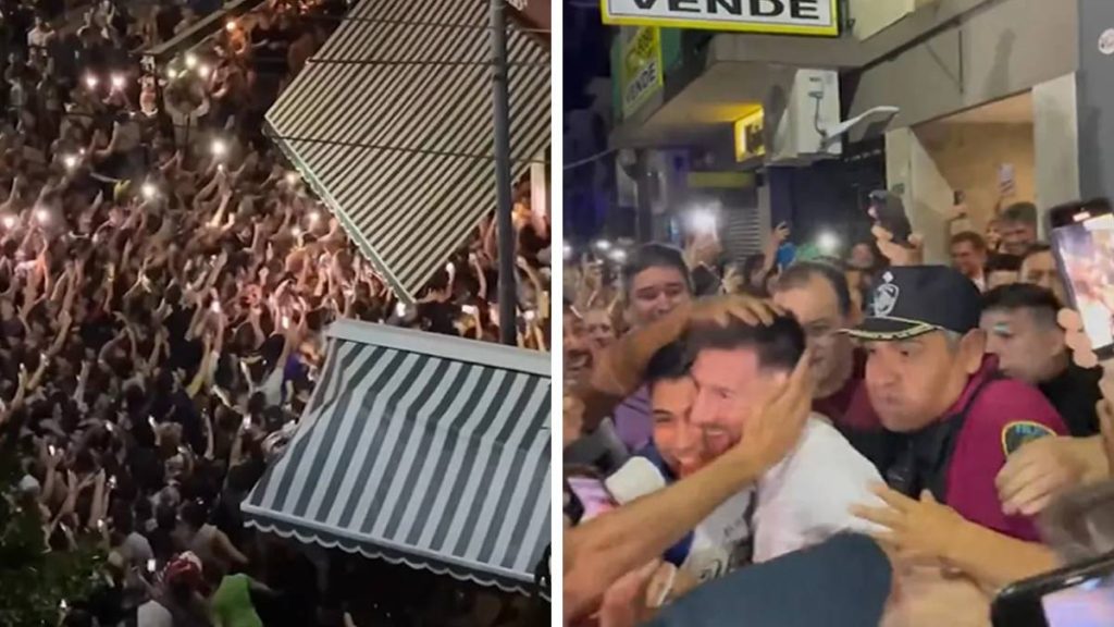 Lionel Messi Tiene Que Ser Escoltado Por Gran Aglomeracion De Fanaticos