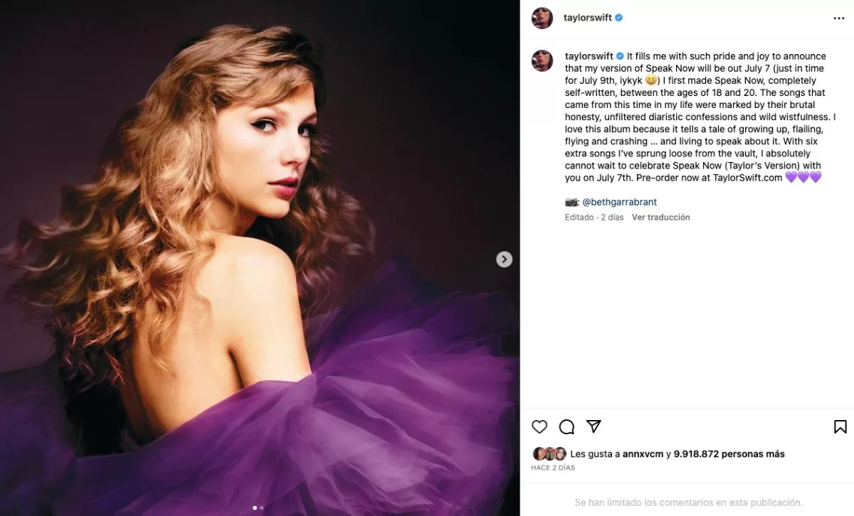 Taylor Swift Instagram