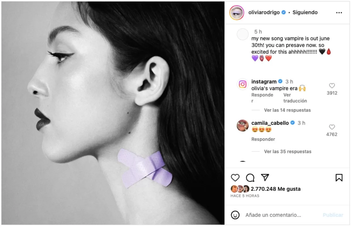 Olivia Rodrigo Instagram