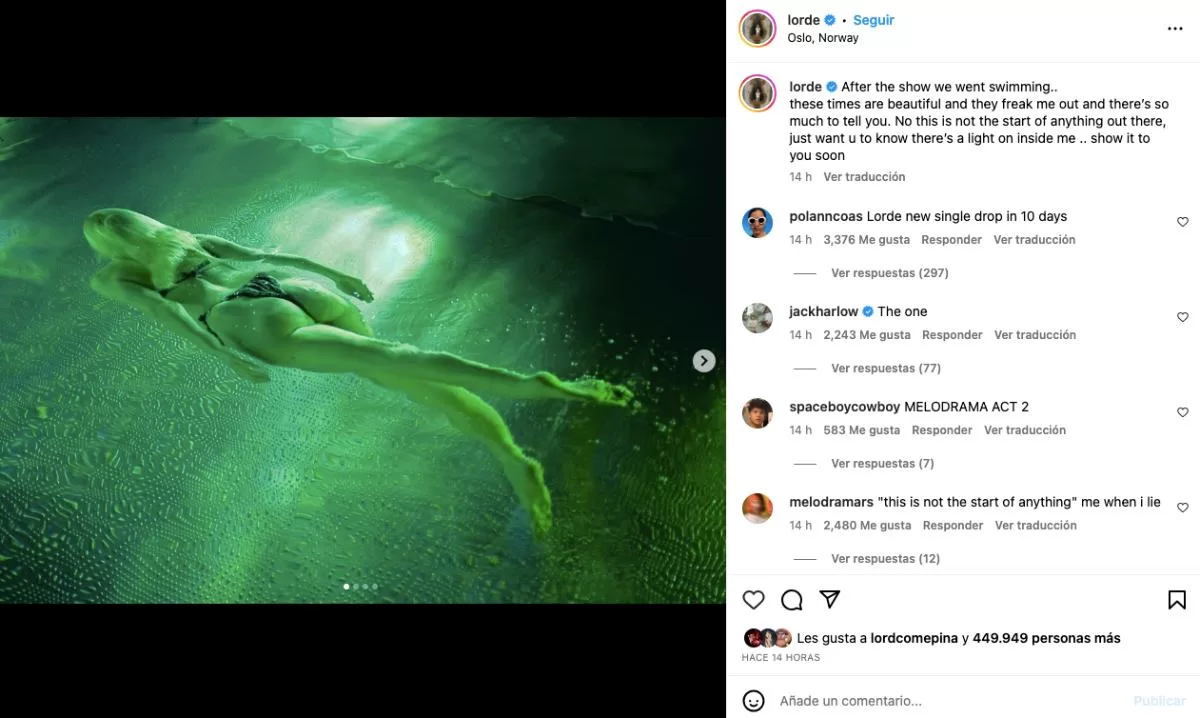 Lorde Instagram
