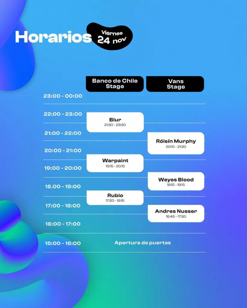 Horario Viernes 24