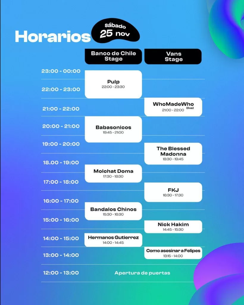 Horario Sabado