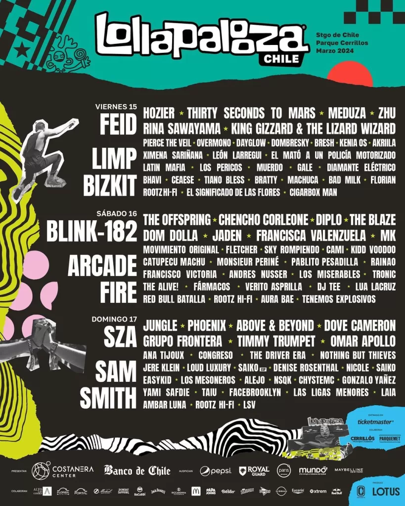 Line Up Diario Lollapalooza