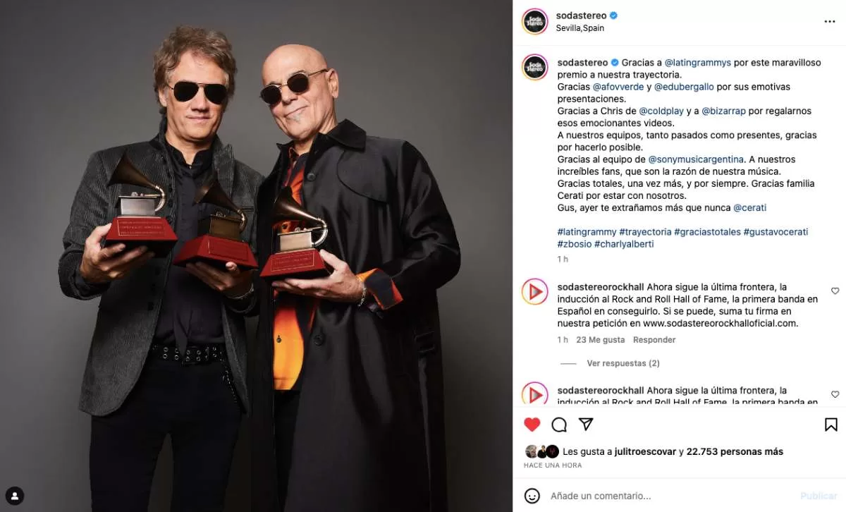 Soda Stereo Instagram