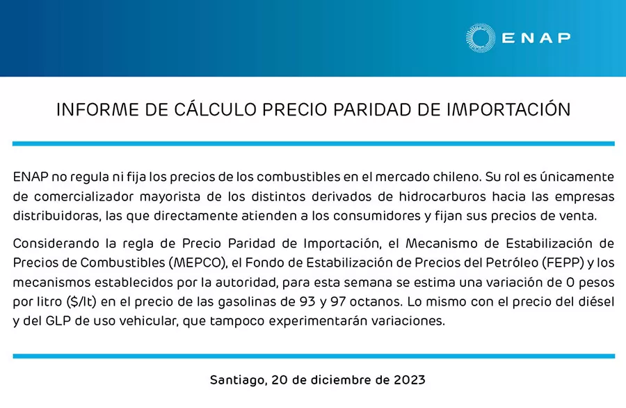 ENAP Informe 20 De Diciembre 2023