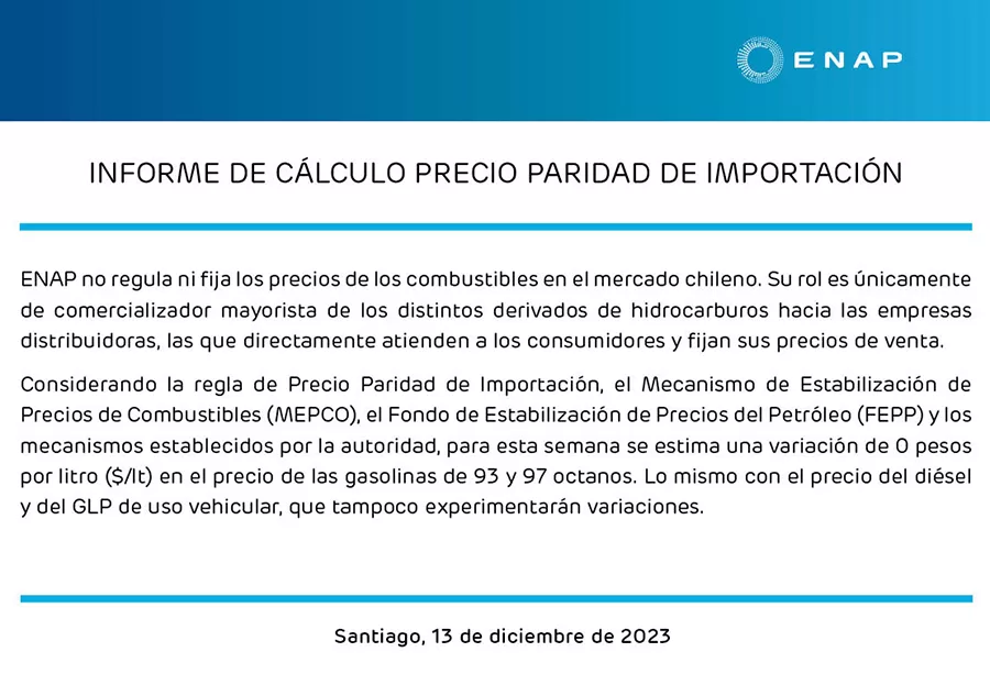 ENAP Informe 13 De Diciembre 2023