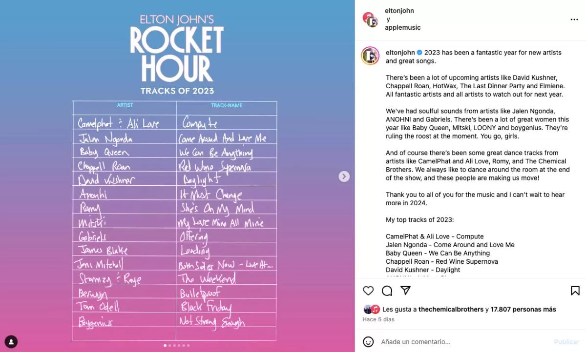 Elton John Instagram