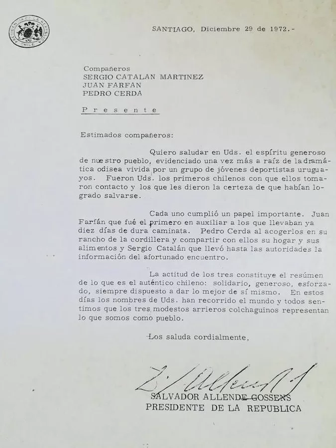Carta Salvador Allende