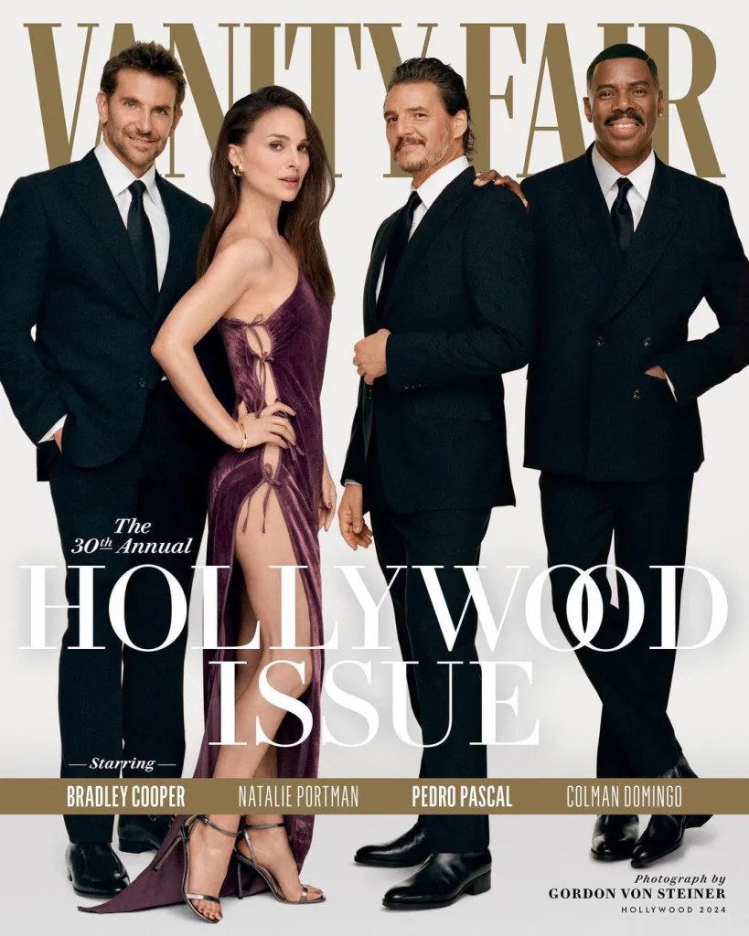 Presenting+the+30th+annual+#VFHollywood+Issue,+starring+Bradley+Cooper,+Natalie+Portman,+Pedro+Pascal,+Colman+Domingo,+Jodie+Comer,+Lily+Gladstone,+Greta+Lee,+Charles+Melton,+Da’Vine+Joy+Randolph,+Jenna+Ortega,+and+Barry+Keoghan.+See+the+