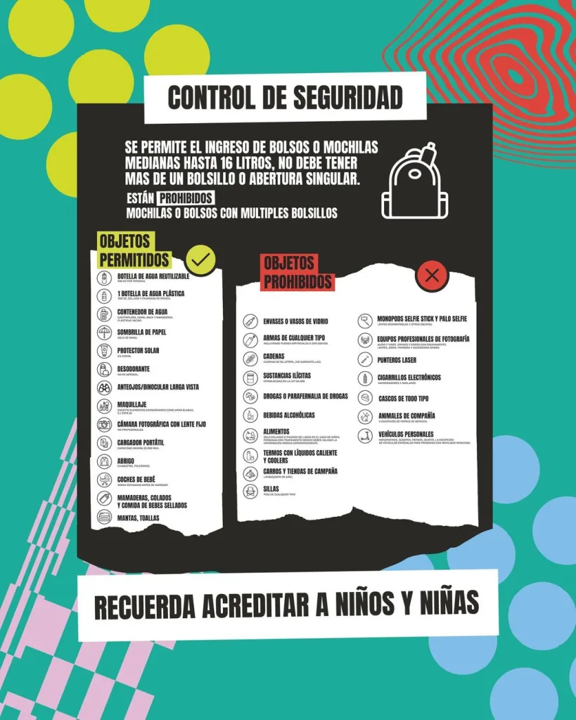 Post Lollapalooza prohibiciones