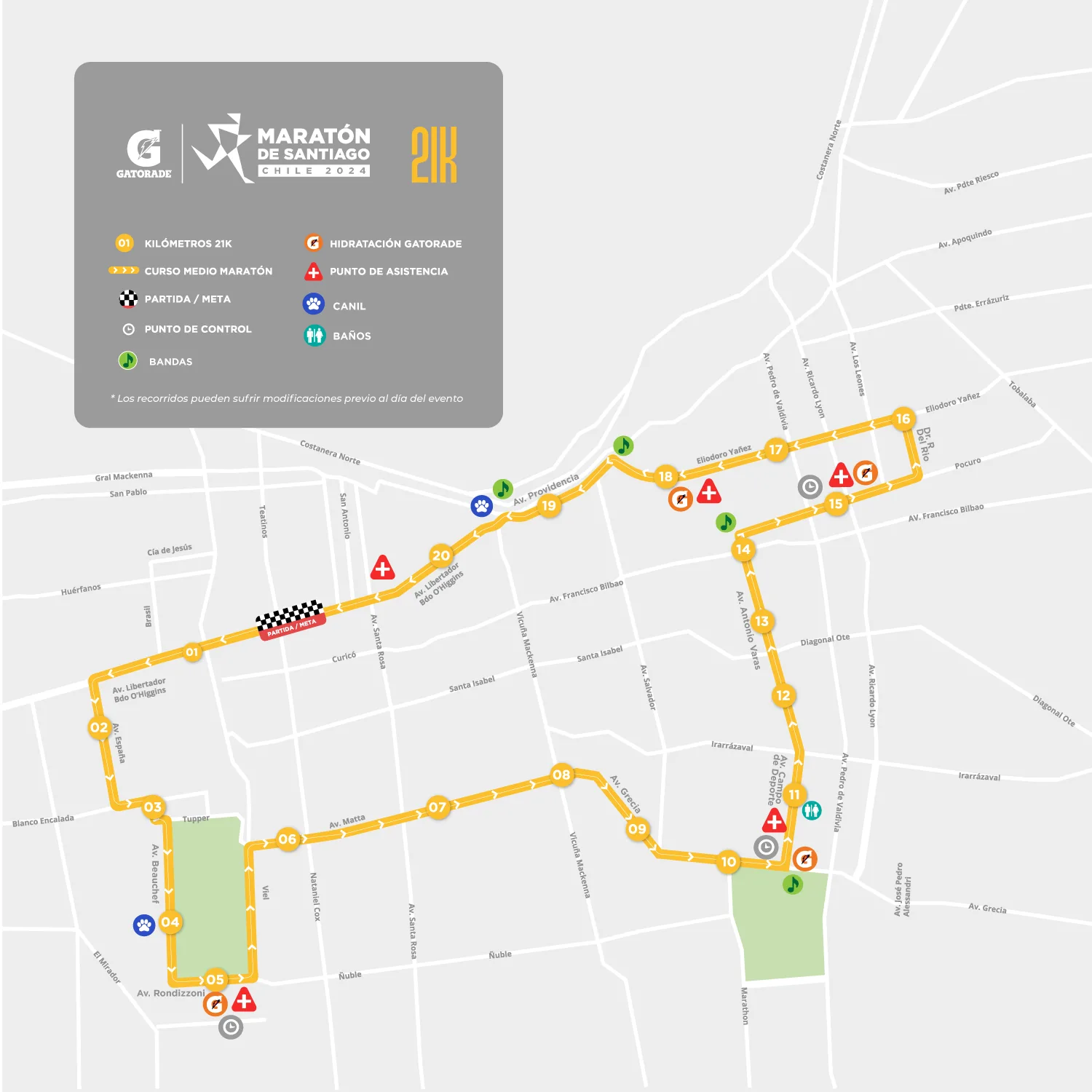 Recorrido 21k