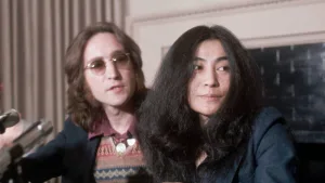 John Lennon And Yoko Ono At Press Conf