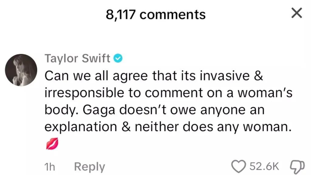 Taylor Swift Comenta En Video De Lady Gaga