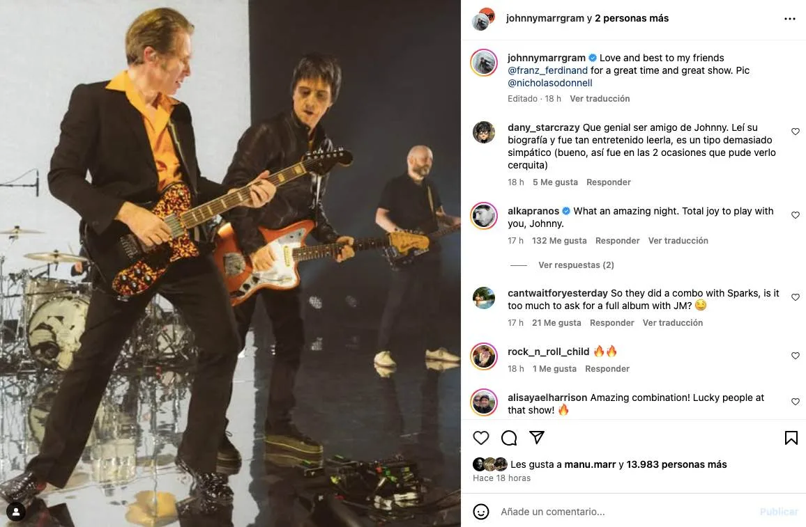 Johnny Marr Instagram