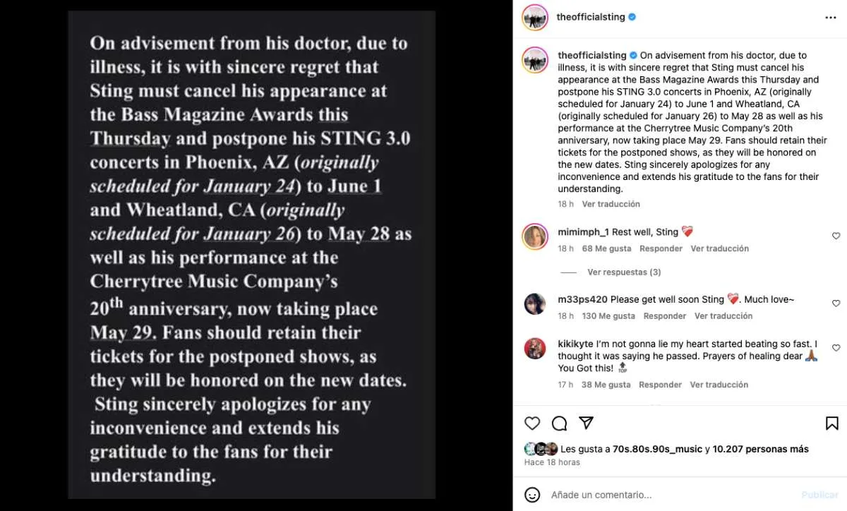 Sting Instagram