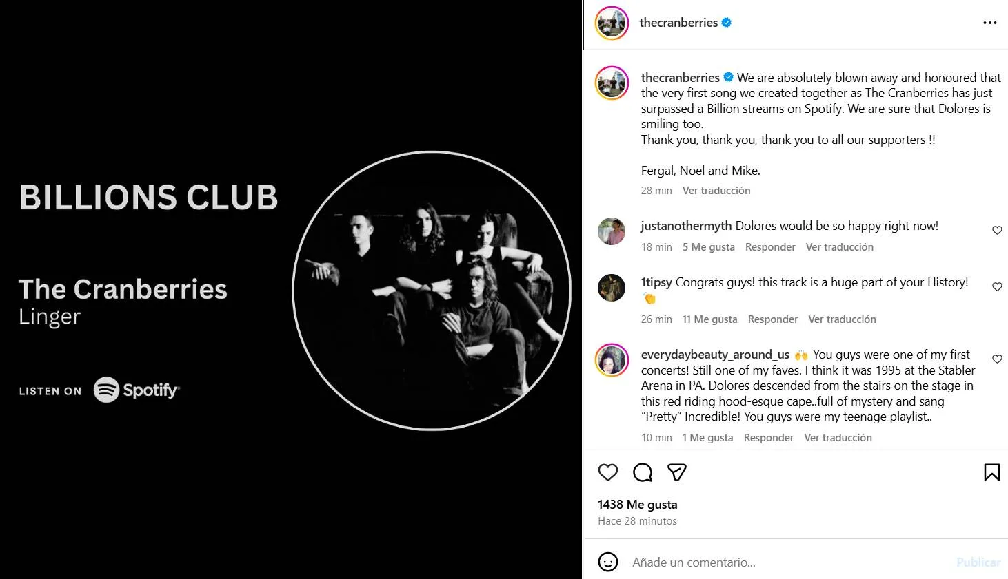 The Cranberries Instagram
