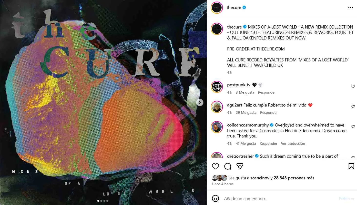 The Cure Instagram