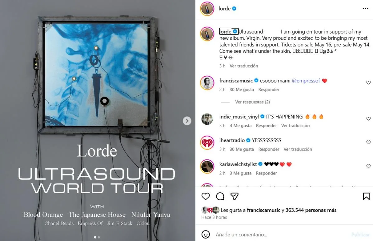 Lorde Instagram